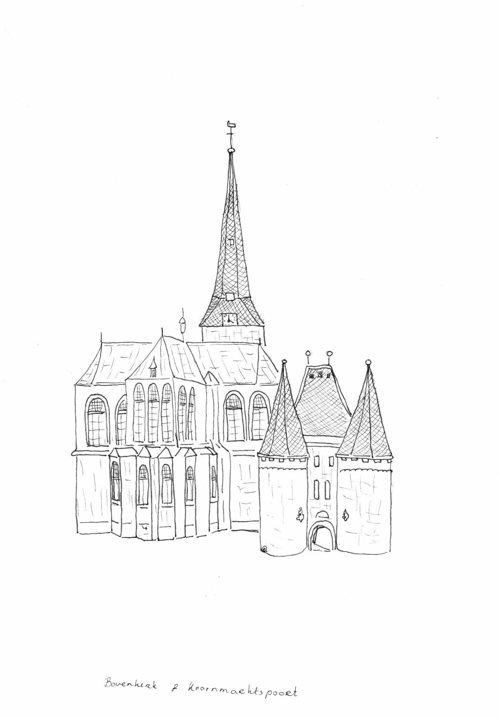 Bovenkerk en koornmarktspoort Bovenkerk en de koornmarktpoort